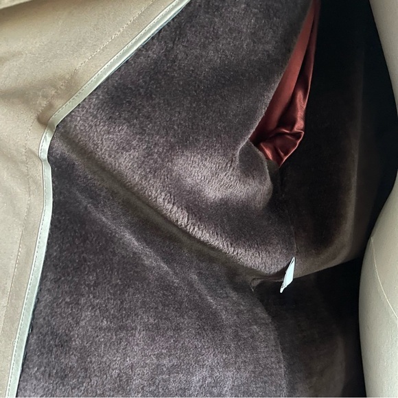 Vintage Tan Trench Coat with Removable Lining Khaki Overcoat 46R Unisex XL - Picture 7 of 11